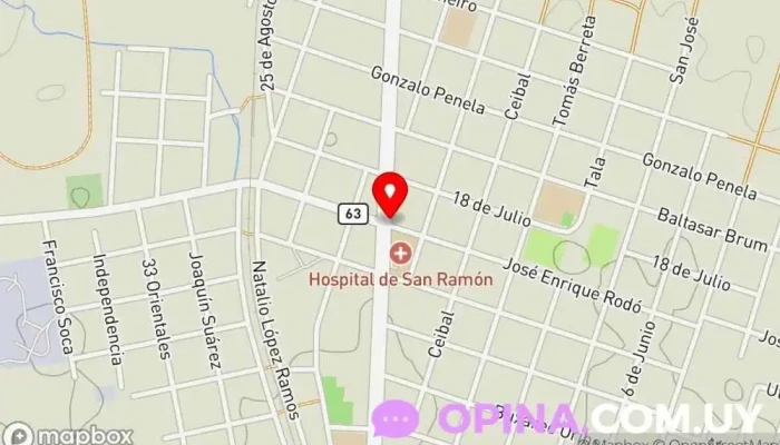 mapa de Alianza San Ramón Escuela en San Ramón