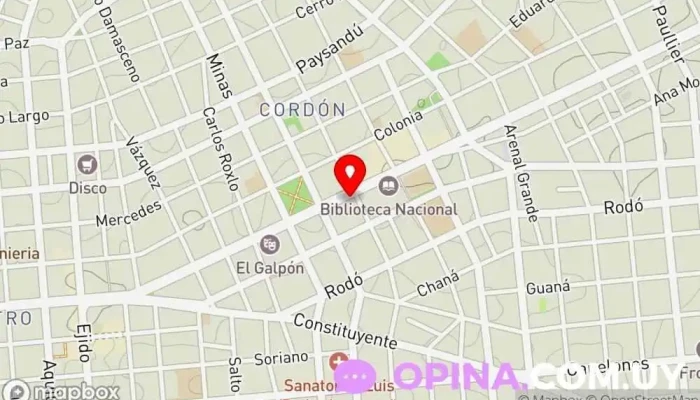 mapa de Alicia Lopez Propiedades Agencia inmobiliaria en Montevideo