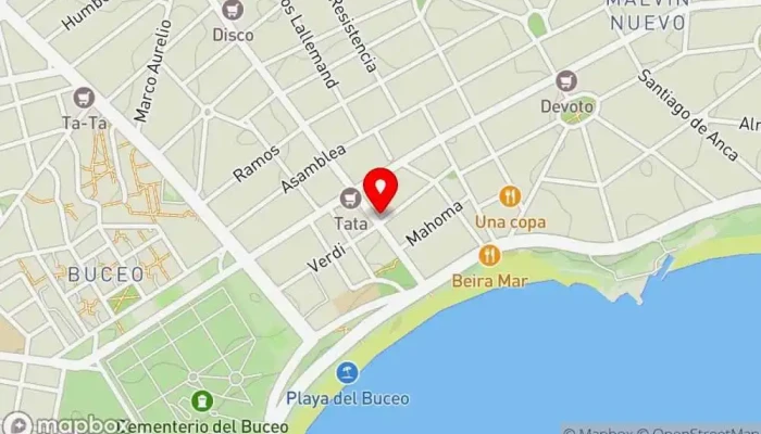 mapa de Alma pirata fish and chips  en Montevideo