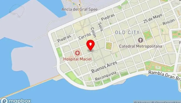 mapa de Almacén Ciudad Vieja Restaurante familiar en Montevideo