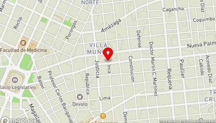 mapa de Almacen Cafetería en Montevideo