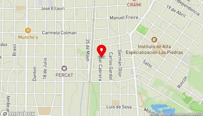 mapa de Almacén y panadería Panadería en Las Piedras