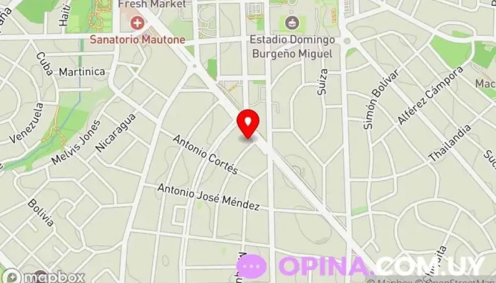 mapa de ALPHA SPORT PERFORMANCE Gimnasio en Maldonado