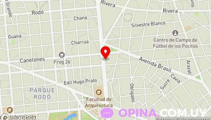 mapa de Alta Academia de Gastronomía del Uruguay Escuela en Montevideo