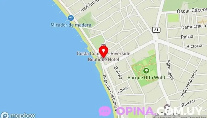 mapa de Altos del Plata Alojamiento en Col. del Sacramento