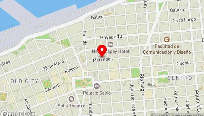 mapa de Amaranto Restaurante en Montevideo