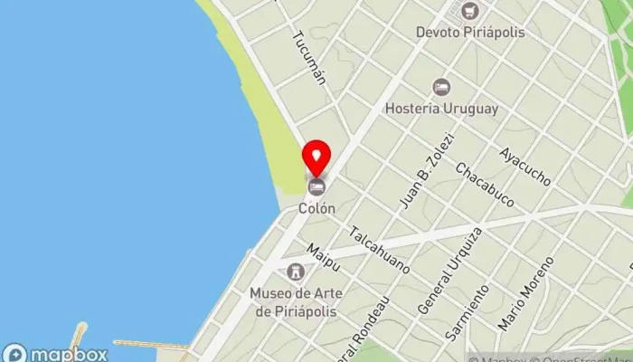 mapa de Amarás Restaurante en Piriápolis