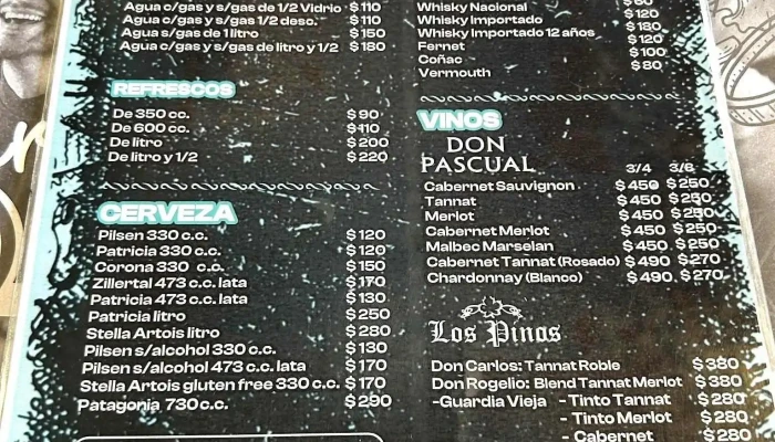 American Bar:  Menu - Restaurante de comida rápida