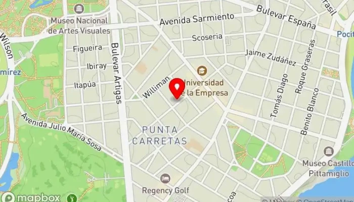 mapa de Américo Café Restaurante en Montevideo