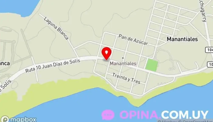 mapa de Amorin Inmobiliaria (Playa Bikini, Manantiales) Agencia inmobiliaria en Manantiales