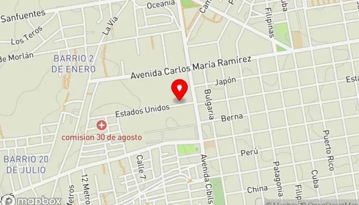 mapa de Andiamo Rosti-cafe Restaurante en Montevideo