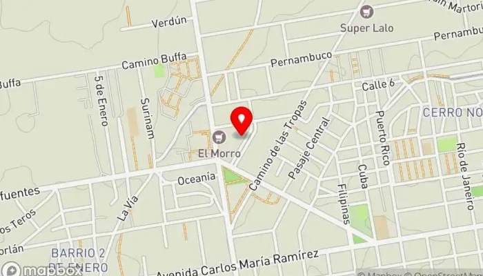 mapa de Andrea Comidas Pizzería en Montevideo