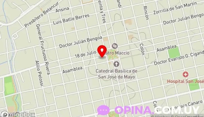 mapa de AndySala Gimnasio en San José de Mayo