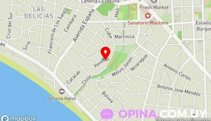 mapa de Ángeles kinesióloga Kinesiólogo en Maldonado