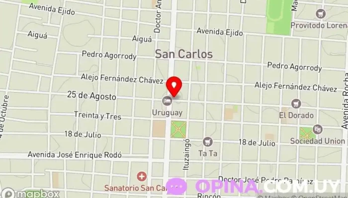 mapa de Angelica Bergara Escuela en San Carlos