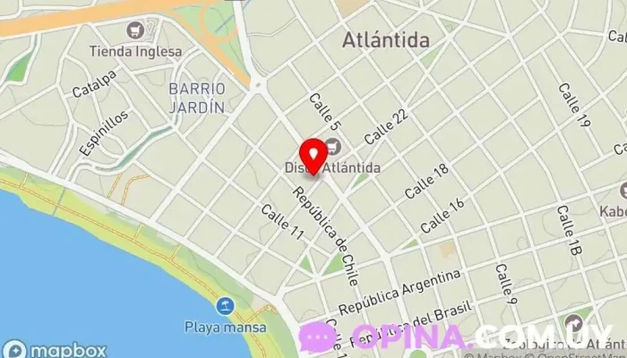 mapa de Anglo Atlántida Academia de idiomas en Atlántida