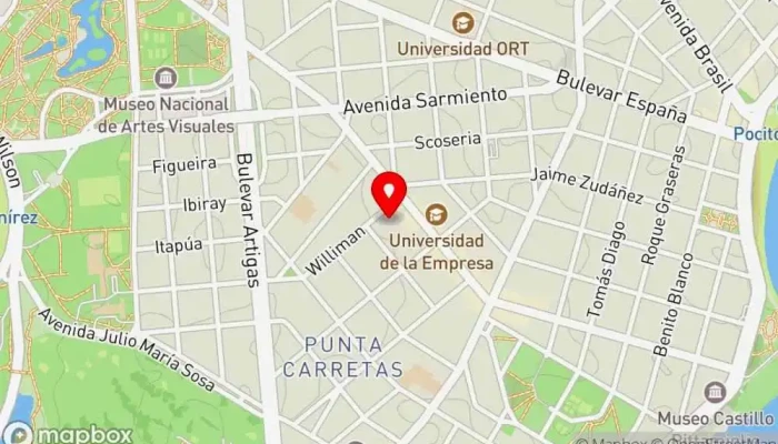 mapa de Angus grill Hamburguesería en Montevideo