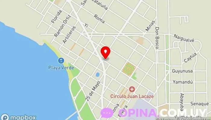 mapa de ANH Arteventos Tienda de camisetas personalizadas, Papelería, Tienda de serigrafía en Juan L. Lacaze