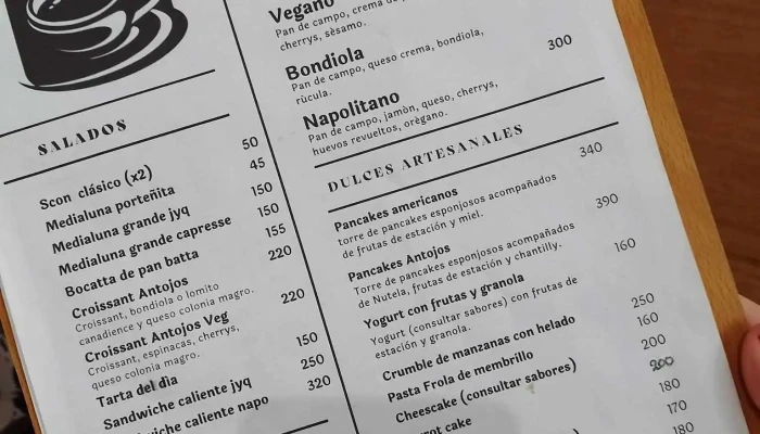 Antojos Cafe Carta - Montevideo