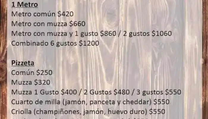 Apalusa Pizzeria Menu - Pizzería