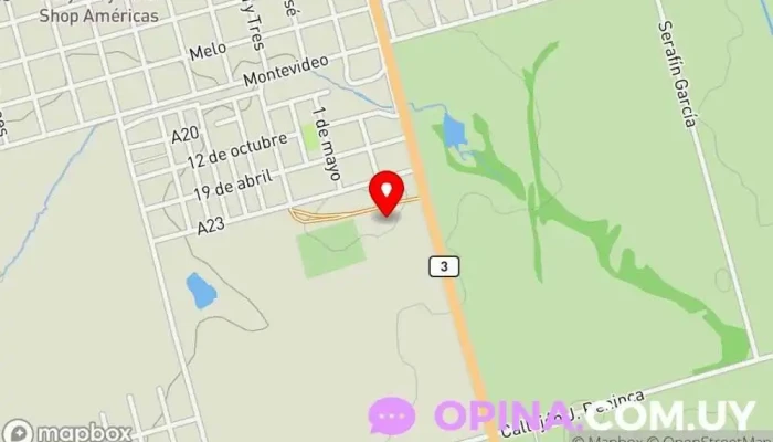 mapa de A.P.J.E.B.U. Organización de ayuda y servicios para personas con discapacidad en Artigas