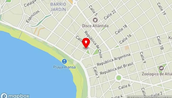 mapa de Araguaney Comida Caribeña Atlantida Restaurante en Atlántida