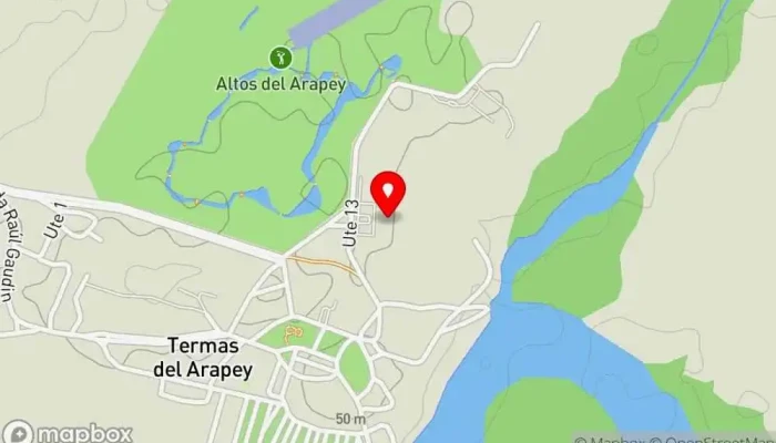 mapa de Arapey Thermal Resort & Spa Hotel, Complejo hotelero en Termas del Arapey