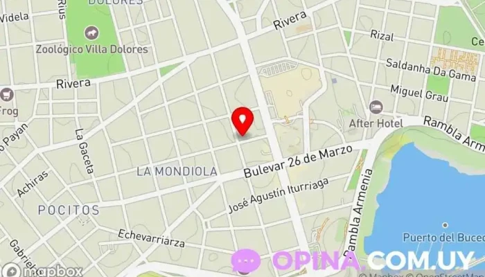 mapa de Area Propiedades Agencia inmobiliaria en Montevideo