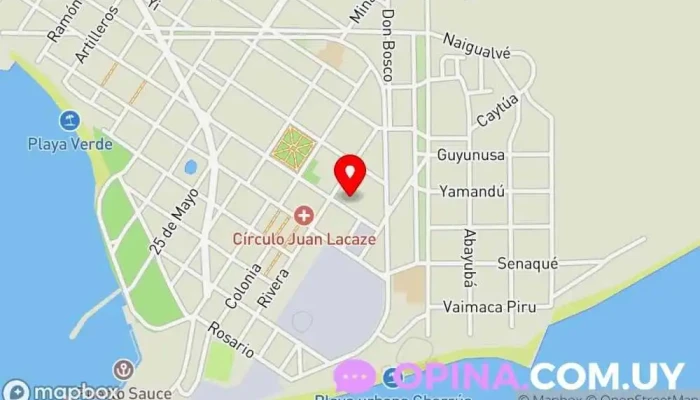 mapa de Áreas Pedagógicas Centro escolar en Juan L. Lacaze