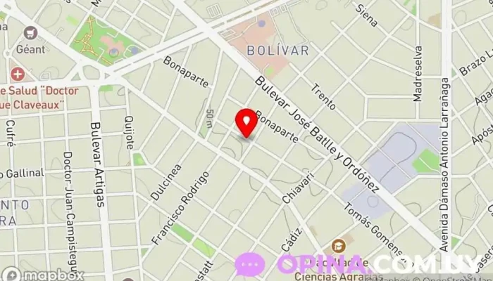 mapa de Arena Sport Center Gimnasio en Montevideo