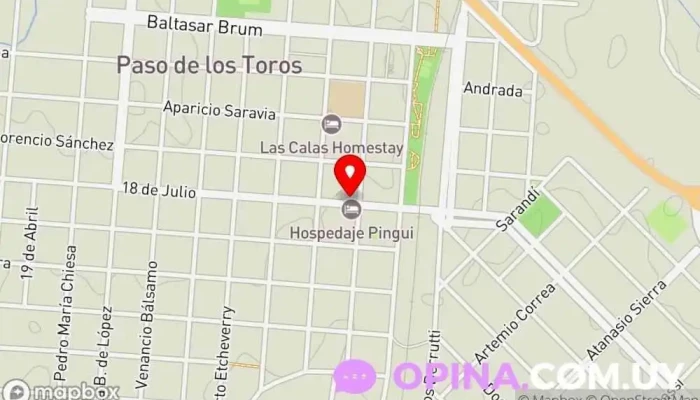 mapa de Ariadna R. Seguros y Negocios Inmobiliarios Agentes inmobiliarios en Paso de los Toros