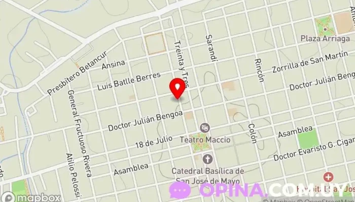 mapa de Asociación Cristiana de Jovenes ACJ Club en San José de Mayo