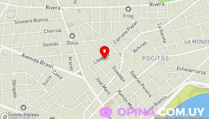 mapa de Asociación Española - Oftalmología Clínica de oftalmología en Montevideo