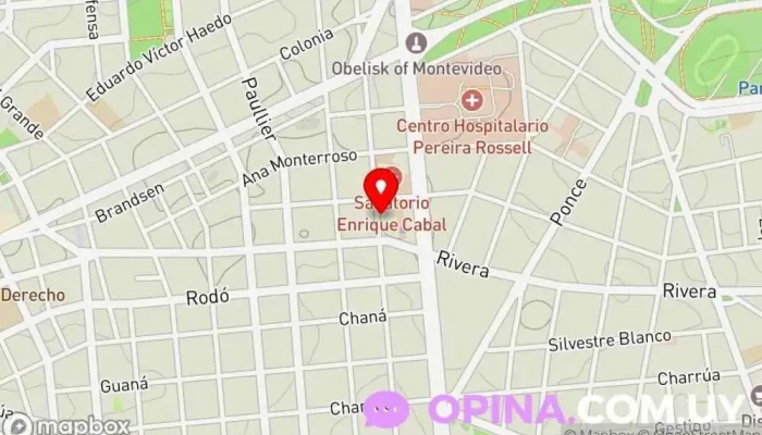 mapa de Asociación Española Fisiatria - Edificio Dr. Julio Cesar Martínez Perez Fisiatra en Montevideo