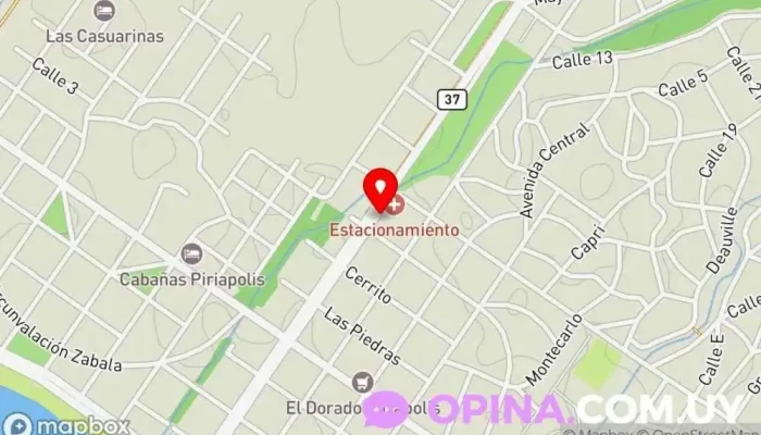 mapa de Asociación Española Hospital privado en Piriápolis