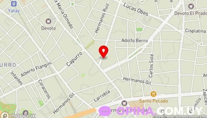 mapa de Asociación Española Hospital general, Médico en Montevideo
