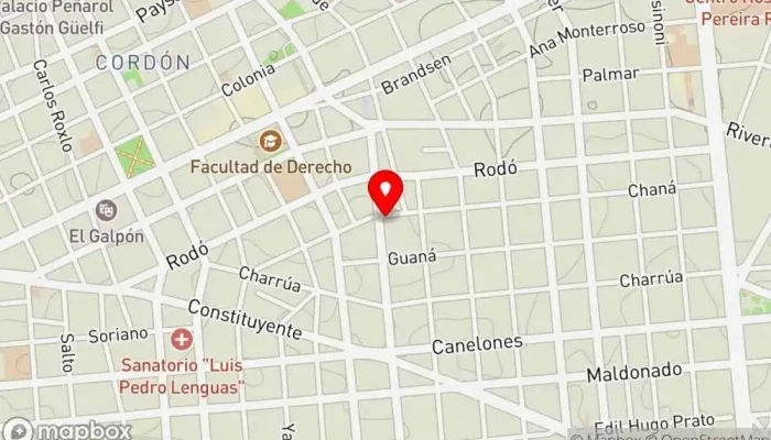 mapa de Atelier Casa de Pan Panadería en Montevideo