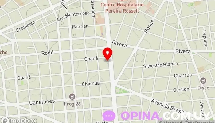 mapa de Atención al Socio COSEM Hospital en Montevideo