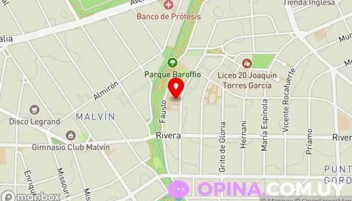 mapa de Audec Escuela en Montevideo