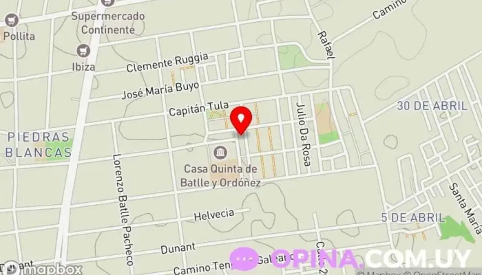 mapa de Aula Comunitaria N 8 Centro de educación secundaria en Montevideo