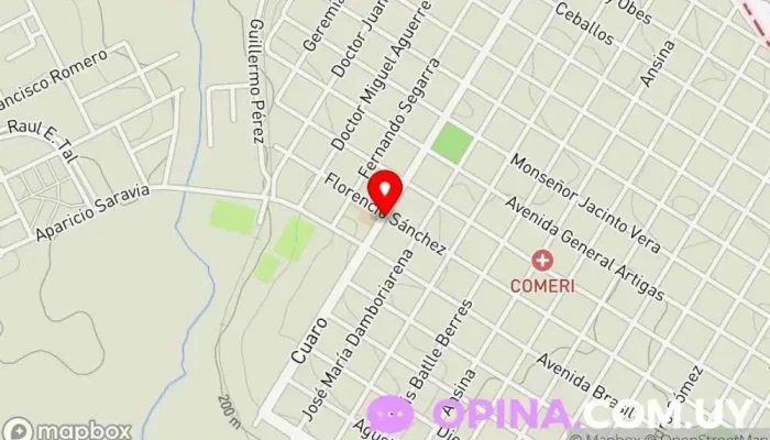 mapa de Autoservice Antomila Mercado, Supermercado en Rivera