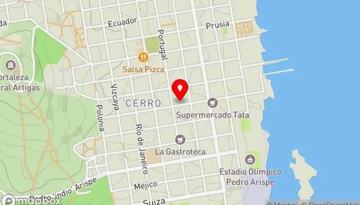 mapa de Autoservice Buffet libre, Comida a domicilio, Supermercado en Montevideo