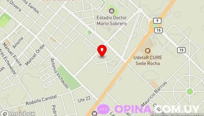 mapa de Av agraciada y patria Escuela en Rocha