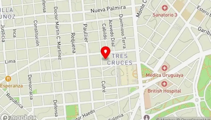 mapa de Avenida José belloni Bar en Montevideo