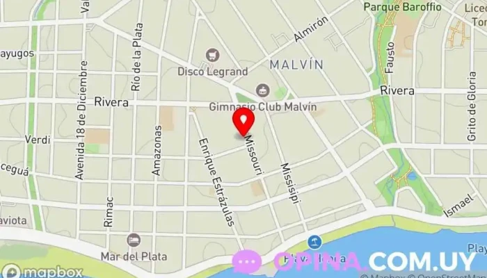 mapa de Avirriel Agencia inmobiliaria en Montevideo