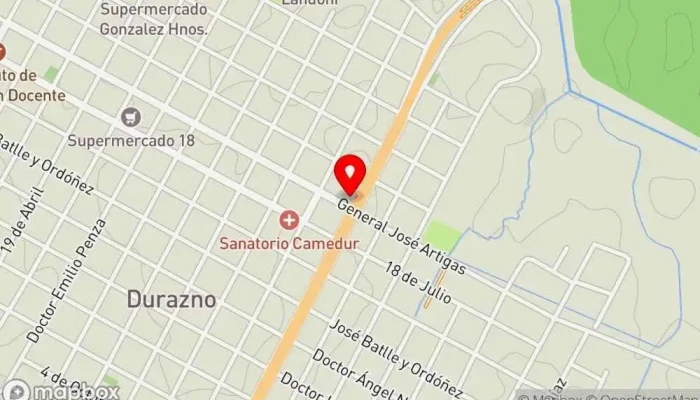 mapa de AXION Gasolinera en Durazno