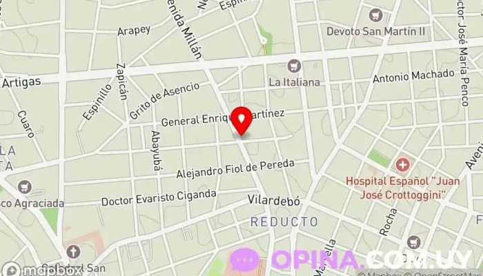 mapa de Azulinfantes. Jardin de Infancias. Guardería en Montevideo