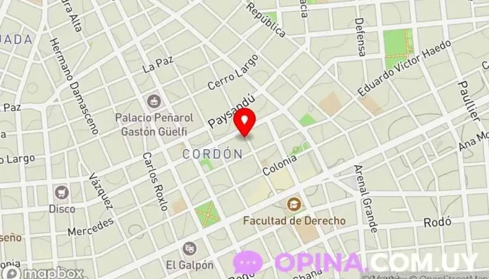 mapa de Babilibros Librería en Montevideo