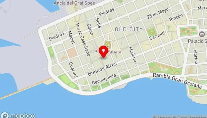 mapa de Babilonia Hostel Albergue en Montevideo