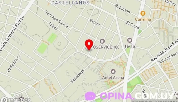 mapa de Báez Bienes Raíces Agencia inmobiliaria en Montevideo